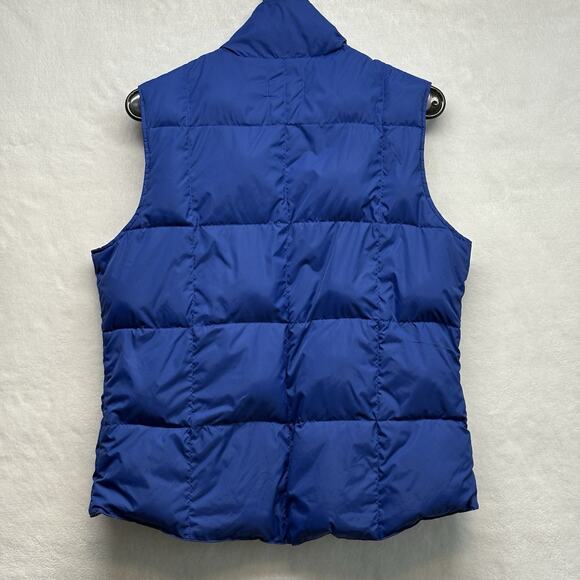 Lands End Quilted Snap Front Goose Down Puffer Vest Size S (2) Blue & Purple - Picture 3 of 14